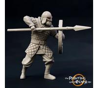 Figure cavalieri medievali, modelli 75mm Guerrieri della Marca non dipinti