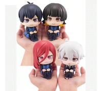 Figure Chibi Blue Lock, Merchandise Anime, Isagi Yoichi, Bachira Meguru, Nagi Seishiro, Chigiri Hyoma, Statuette di Personaggi Cartoni Animati, Modelli da Esposizione, Collezionabili Co-Branded Commem