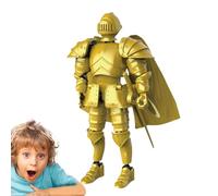 Figure da cavaliere mobili | Knight Collection tutto il corpo mobile stampato 3D - squisita statua medievale - decorazione da scrivania, personaggio da collezione per famiglie, amanti