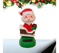 Figure da Cruscotto Simpatici Pupazzi di Babbo Natale con Testa che Scuote | Statuette animate in stile cartoon per Veicolo, Davanzale, Scaffale, Ingresso, Mobiletto, Ufficio