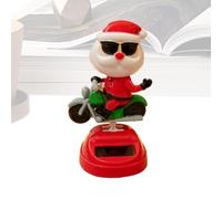 Figure da Cruscotto Simpatici Pupazzi di Babbo Natale con Testa che Scuote | Statuette animate in stile cartoon per home office salotto scrivania libreria mobiletto ingresso veicolo