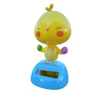 Figure da cruscotto | Statuette di pollo ad energia solare per cruscotto auto, divertenti e carine, decorazione decorativa antiscivolo, interni per veicoli, camion e auto