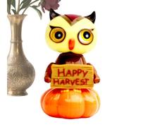 Figure da danza solare, gufo a energia solare, atmosfera con animazione di movimento, per finestre, interni ed esterni, Halloween