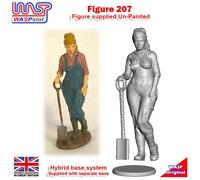 Figure Da Giardino In Scala 1:32 Donna Che Tiene Una Vanga GF7 WASP