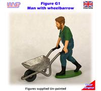 Figure Da Giardino In Scala 1:32 Uomo Con Carriola GF1 WASP