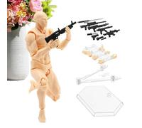 Figure d'azione indemabili - Figure d'azione con giunti mobili, modello a piccola figura per arte e fotografia | Kit di action figure realistiche con guarnizione, movimento di arresto e