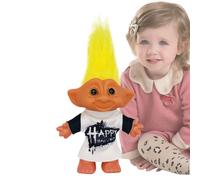 Figure d'azione Troll Di Natale Retrò | Simpatici giocattoli Troll Retrò | Personaggi ornamentali da collezione per scaffali, divertenti decorazioni per le vacanze per adulti, camere da e