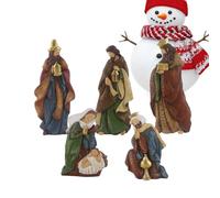 Figure Del Presepe | Oggetto Religioso Da Collezione Per Interni - Statuine Natalizie Della Nascita Di Gesù,Per Le Madri I Bambini Gli Adulti Gli Amici Il Portico La Tavola Da Pranzo Il Davanzale L