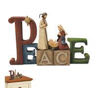 Figure della Natività - Resina Sacra Famiglia | Decorazione scena della Natività - Figure della Vergine Maria da tavolo, decorazioni per le vacanze per uova di Pasqua