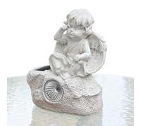 Figure di angelo solare - Statue d'angelo da giardino a LED, statuette decorative ad energia solare con luci luminose morbide per esterni, patio, portico, vialetto, prato, paesaggio, cimitero, p