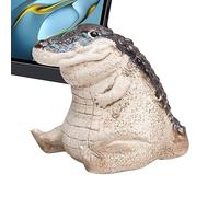 Figure di animali, statuetta di alligatore, statuetta decorativa da scrivania, in resina, per terrazza, balcone o giardino