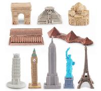 Figure Di Architettura Della Città Famosa, Modello In Miniatura Di Edifici Ben Noti | Empire State Building, Parigi, Pisa, Londra, Atene, Agra, Palenque - Giocattole Creativo Per Bambini, Adulti, Coll