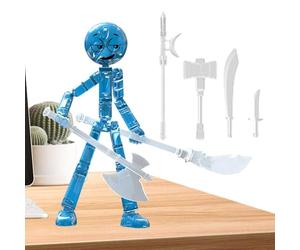 Figure Di Azione Snodabili | Decor Da Scrivania Snodabile Collezionabile - Figurina Stick Assemblata Giocattolo per Bambini | per Bambini Collezionisti Adolescenti Amici Casa Studio Scrivania Vetrina