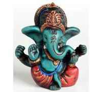 Figure di Buddha/Billy Held Ganesha Ganapati Ganesh, Statua in Resina, 6,5 cm, Turchese.