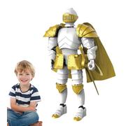 Figure di cavalieri - Decorazione mobile del guerriero medievale, statua articolata | Figure storiche di armatura, decorazione per scaffale vintage, esposizione di soldati rinascimentali, modello co