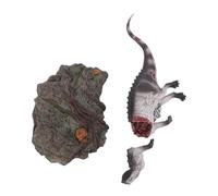 Figure di Dinosauri in Plastica Modelli Educativi di Animali Antichi per Bambini e Collezionisti con Base Espositiva Set di 3