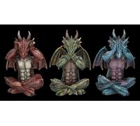 Figure Di Drago Colorate - Niente Di Male - Decorazione Fantasy Di Drago Gotica