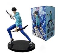 Figure di livellamento anime solista - Sung Jinwoo Cha Hae-In Igris Antares Beru S Rank Manwa Statue Katanas Rara Aura da collezione per fan di livellamento da solo (Casual Sung Jinwoo 17 cm)