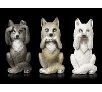 Figure Di Lupo - Niente Di Male Set Da 3 | Figura Decorativa Lupi Divertenti