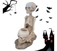Figure di scheletro di Halloween, Figure di Yoga Scheletro | Figure di teschio al ginocchio di Yoga,Figura scheletro per la decorazione della casa, Statue in resina, Sculture di meditazione
