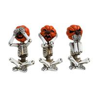 Figure di scheletro, statue di scheletro di Halloween, Statua di resina di del, Statua del in resina, statua sentire vedere non parlare alcun male, decorazione di ma