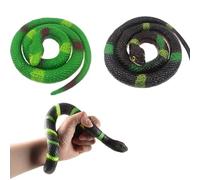 Figure di Serpenti Elastici in Gomma,Serpente di Gomma Elastico,Serpenti di Gomma Finti Realistici,Serpente Giocattolo Di Gomma,per Spaventare Gli Uccelli, Scherzi, Festa di Halloween,2 Pezzi