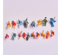 Figure dipinte 1 scala 100 ABS manuale colorato realistico modello in miniatura persone 100 Pack per treno piattaforma scena stradale layout decorazione per collezionisti e hobbisti