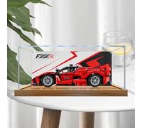 Figure Display Scatola Acrilica per LE-GO per 42212 per Ferrar*i F-X-X K Scatola Acrilica Antipolvere Trasparente Scatola Espositiva Personalizzata Scatola di Immagazzinaggio (Nessun Modello) (legno+
