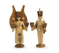 Figure Natalizie Angelo E Minatore Naturale (BxH): 12x14cm NUOVO Natale