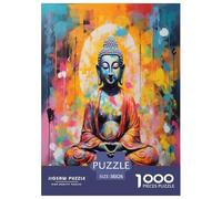 Figure of The Buddha，Temple Puzzle Impossibili 1000Pcs Decorazione Per La Casa. Rilassamento E Intelligence Per Adulti E Ragazzi Da 14 Anni 38x26cm/1000pcs