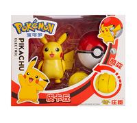 Figure POKEMON con POKEBALL UFFICIALI TAKARA pikachu + 11 personaggi