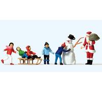 Figure Preiser H0 (10626): Babbo Natale, Pupazzo Di Neve E Bambini