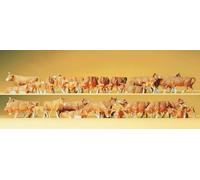 Figure Preiser H0 (14409): 30 Mucche, Braun