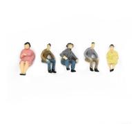 Figure realistiche della gente della scala 1 87 per i treni di modello, 60pcs ha dipinto la gente seduta della scala di HO dei passeggeri