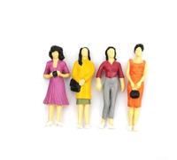 Figure realistiche di persone dipinte miste per modellismo ferroviario, perfette per il miglioramento della scena, scala 1 50