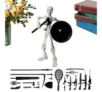 Figure Scheletriche da Azione,Decorazione Scheletrino Azione con Accessori Multipli | Modello Horror Dettagliato Per Arredamento A Natale Halloween