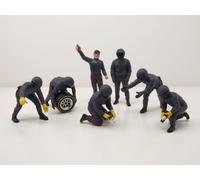 Figure Set 3 Formula 1 F1 Pit Equipaggio Meccanico 2020 Lilla (7 Pezzo) per 1: