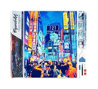 Figured'Art Diamond Painting Art 5D kit completo 40x50cm Tela Arrotolata Interamente da Ricoprire di Diamonds Quadrati - Tokyo Shibuya - Pittura Diamante - Attività Creativa per Adulti
