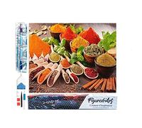 Figured'Art Diamond Painting Art 5D kit completo 40x50cm Tela Arrotolata Interamente da Ricoprire di Diamonds Quadrati - Spezie - Pittura Diamante - Attività Creativa per Adulti