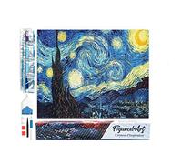 Figured'Art Diamond Painting Art 5D kit completo 40x50cm Tela Arrotolata Interamente da Ricoprire di Diamonds Quadrati - Notte Stellata - Pittura Diamante - Attività Creativa per Adulti