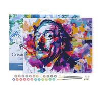 Figured'Art Dipingere con i Numeri con Telaio - Paint by Numbers Arte di Strada Baffi, Passatempo per Adulti, Kit Completo, Hobby Creativi - Quadri fai da te 40x50cm Tela Già Incorniciata