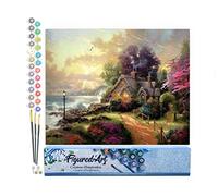 Figured'Art Dipingere con i Numeri - Paint by Numbers Nel Regno Delle Fate, Passatempo per Adulti, Kit Completo, Hobby Creativi - Quadri fai da te 40x50cm senza cornice