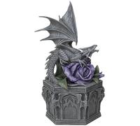 Nemesis Now Dragon Beauty Anne Stokes Box 25 cm, in resina, colore: nero