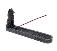 Figuren-Shop.de Porta incenso - lupo nero - gotico