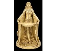 Figuren Shop GmbH Danu, statuetta grande 41 cm - dea madre celtica beige, decorazione statua Wicca magia