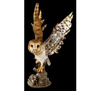 Figuren Shop GmbH Gufi Statuetta - Barbagianni Grande Vogel-Figur, Figura-Decorativa, Articolo Decorazione, Statua, Scultura, H 37,5 CM