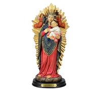 Figuren Shop GmbH Madonna dell'aiuto eterno, statuetta - 21 cm, dipinta a mano, in resina, con alone e angeli, statua di Nostra Signora, FS26860