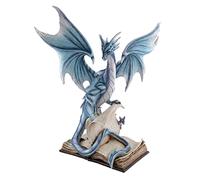 Figuren Shop GmbH Statuetta Drago - Il Bücherwächter Con Studenti - Bücherdrache