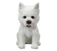 Figuren Shop GmbH Westie - Statuetta decorativa "West Highland White Terrier Statua del Cane, figura di animale, altezza 15 cm