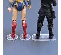 FIGURESLAB 56 basi di supporto per action figure, accessori per espositori, adatte per la maggior parte delle figure da 15,2 cm, trasparenti/miste di forma quadrata e rotonda
